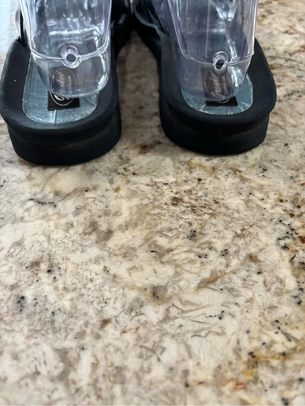 Embellished Navy Slide Sandals with Bead Accents